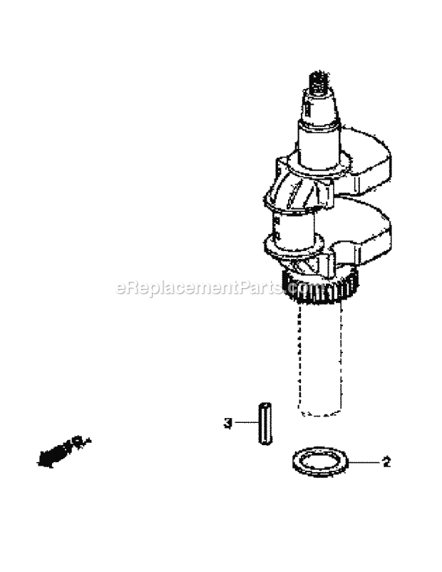 Gxv670 Crankshaft Diagram and Parts List for M54-HN 53BB5ETW750 Cub Cadet Sprayer